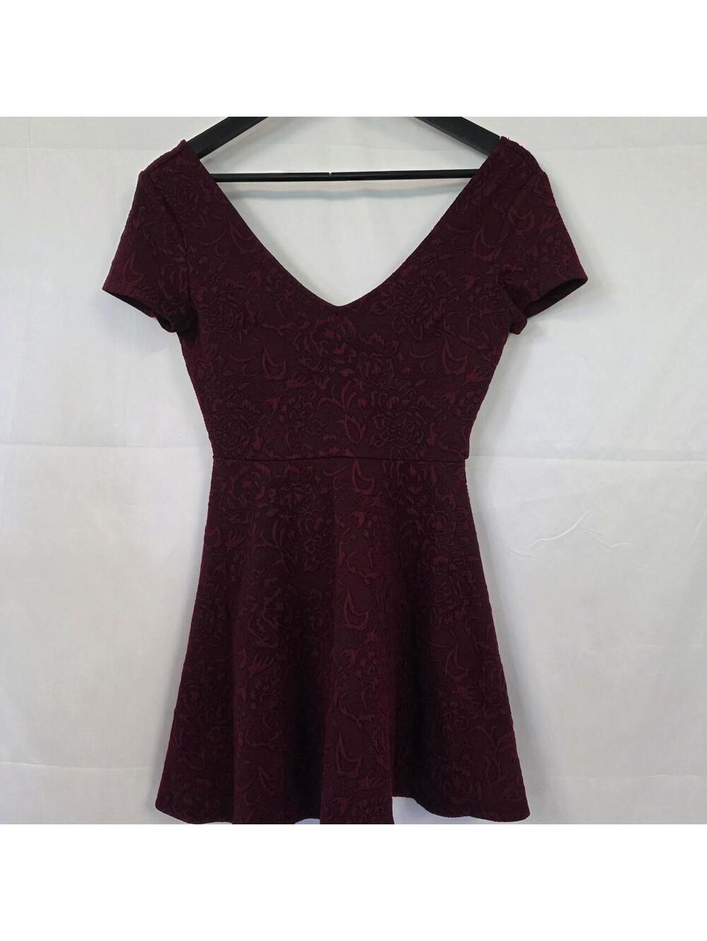 Forever 21 Women's Burgundy and Red Dress